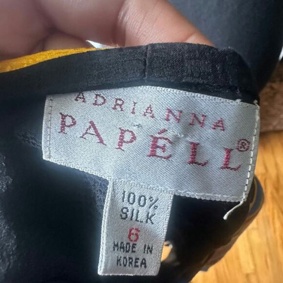 Adrianna Papell 100% Silk Colorful Striped Blazer – Button Down, Shoulder Pads - Picture 7 of 7